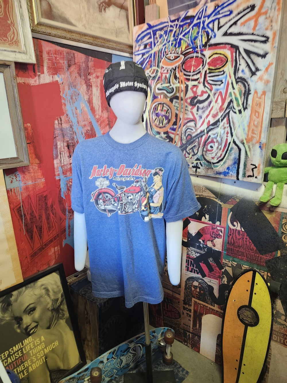 Harley-Davidson Blue Short Sleeve Motorcycle Graphic Tee El Paso Texas